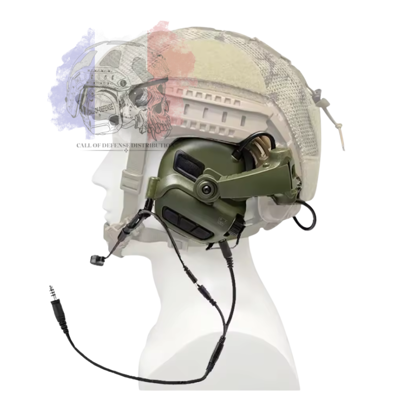 M31 Mark 3 Vert Fixation X Avec micro | Casque antibruit tactique