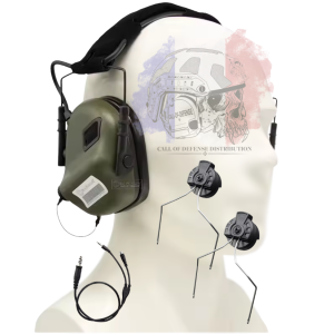M31 Mark 3 Vert Fixation H Avec micro | Casque antibruit tactique